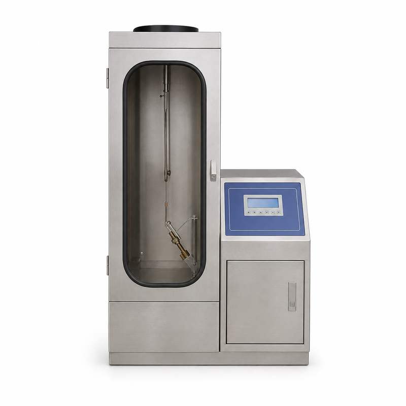 Оборудование для испытания огнестойкости текстильных тканей ASTM D6413, вертикальный пламегаситель, лабораторное использование